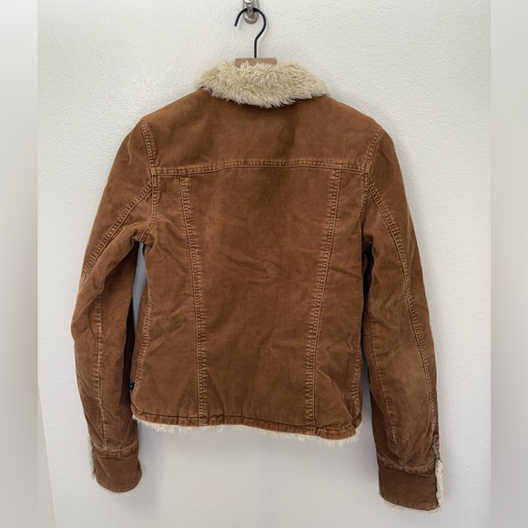 Y2K Abercrombie and Fitch Corduroy Sherpa Trucker Jacket Medium - Picture 2 of 7